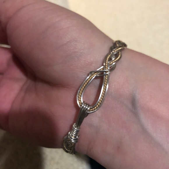 Bracelet, beautiful gold and silver - Picture 8 of 11